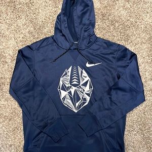 Men’s Nike Football Navy Hoodie- Medium
